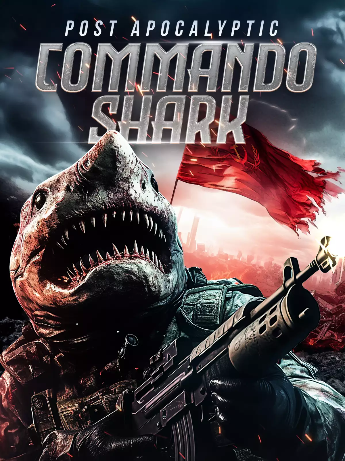 Post Apocalyptic Commando Shark poster